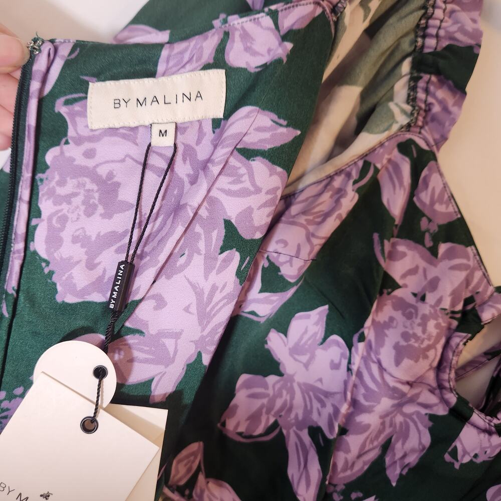 BY MALINA Gigi Mini Green Purple Semi Formal Dress - Picture 12 of 13
